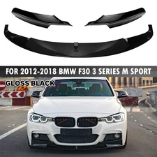 For BMW F30 F31 M Sport Gloss Black Front Bumper Lip Splitter 2012-2018