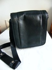 Image of LEONHARD HEYDEN MESSENGER MAN BAG CROSS BODY QUALITY BLACK LEATHER A+ POCKETS