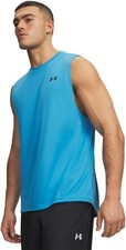 Under Armour Men's UA Velocity Muscle Tank Top Sleeveless Shirt Blue 1327972