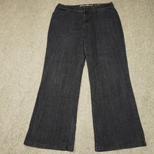 Eddie Bauer Jeans Women's 12 Dark Wash Curvy Trouser Leg Stretch Denim