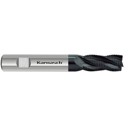 Karnasch HSSX-V2 Shank End Mill 4-Flute DIN 1835B for Steel Stainless Titanium