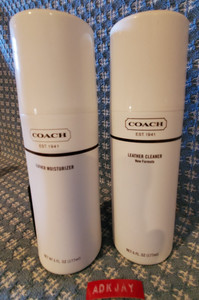 Coach Leather ~ Cleaner (pre-owned) andMoisturizer (new&sealed) 6 FL Oz Set~ USA