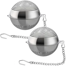 2 Pack Food 304 Stainless Steel Mesh Tea 2.1 Inch Tea Infuser Strainer Filter...