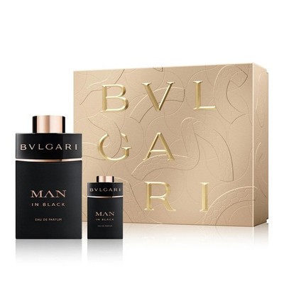 Bvlgari Man In Black Men 2 Pc Gift Set 3.4 oz & 0.5 oz EDP Perfume Spray New Box