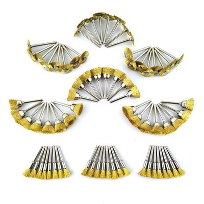 Wire Brush Mini Brass Brush for Dremel 72 Pack, Pen Brush Wheel Brush Cup Bru...