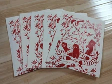 5 Decomposition Book 2 Pocket Plastic Folder Red Pandas School Supplies New 