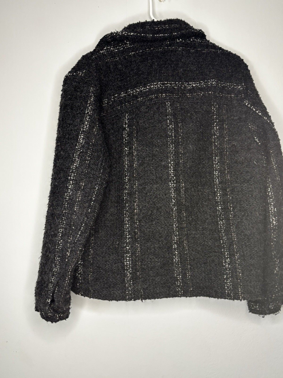 ZARA Black Collared Full Zip Jacket Solid Lined W… - image 3