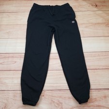 Champion Sweatpants Mens Large Black Red Outdoor Powerblend Fleece Joggers