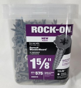 Rock On 23316 #9 by 1-5/8" Star Head Drive Cement Board Screws 575 Pack