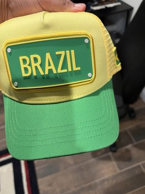 FIFA World Cup 2026 Country Brazil Team Soccer Patch Trucker Hat Brasil Cap