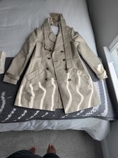 Balenciaga Beige Cotton Double Breasted Trench Coat Size S