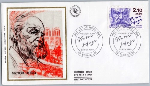 France FDC Besançon 1985 Victor Hugo Notre Dame
