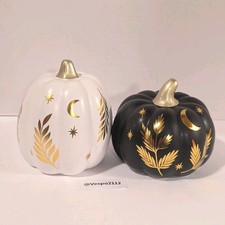 Target Bullseye Playground Halloween Pumpkin Gold Moon Accent Black White