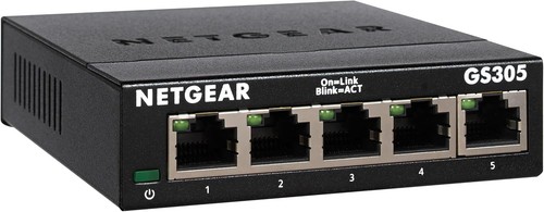 NETGEAR GS305 LAN Switch 5 Port Netzwerk Switch (Plug-and-Play Gigabit Switch - Bild 1 von 5