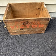 Vintage Dupont Peters Victor 12ga Shotgun Shot Shells Wooden Crate Empty Box