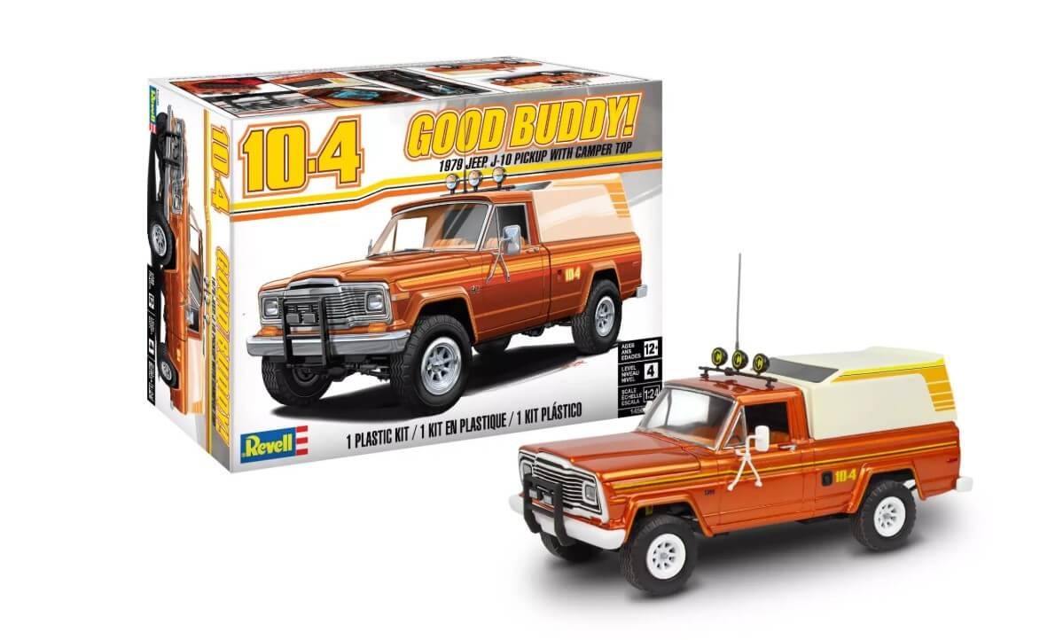 Revell 1/24 Scale 1979 Jeep J-10 Pickup w/Camper Top Plastic Model