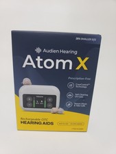 Audien Hearing Atom X Rechargeable OTC Touchscreen Bluetooth Hearing Aids Sealed