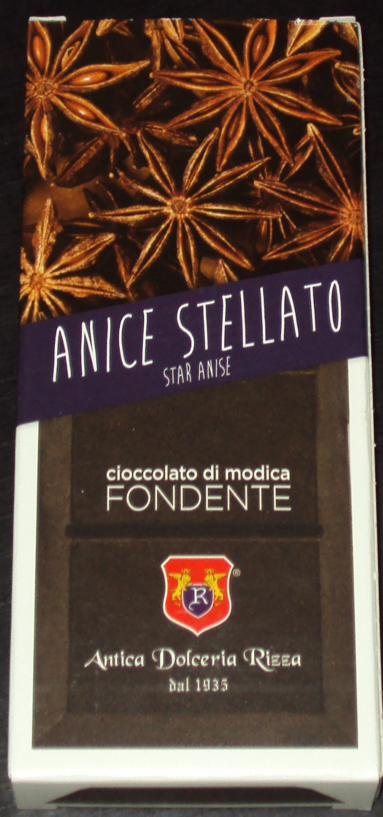 CIOCCOLATO DI MODICA ANICE STELLATO ANTICA DOLCERIA RIZZA DAL1935  500 G