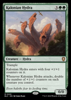 #ad Kalonian Hydra 0226 Mythic Non Foil Bloomburrow Commander MTG Near Mint $5.69