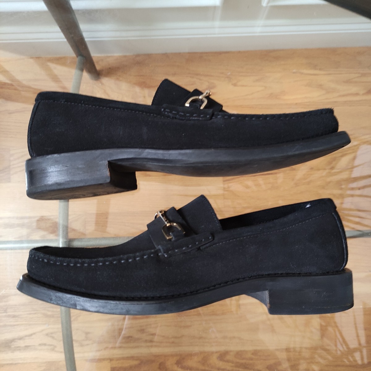 靴 GUCCI Horsebit Suede Loafers BLACK EU38 0400019032129_BLACK?wid=600&