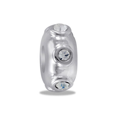 DaVinci Beads Silver CZ Stopper DB109-2 Interchangeable Jewelry Supplies