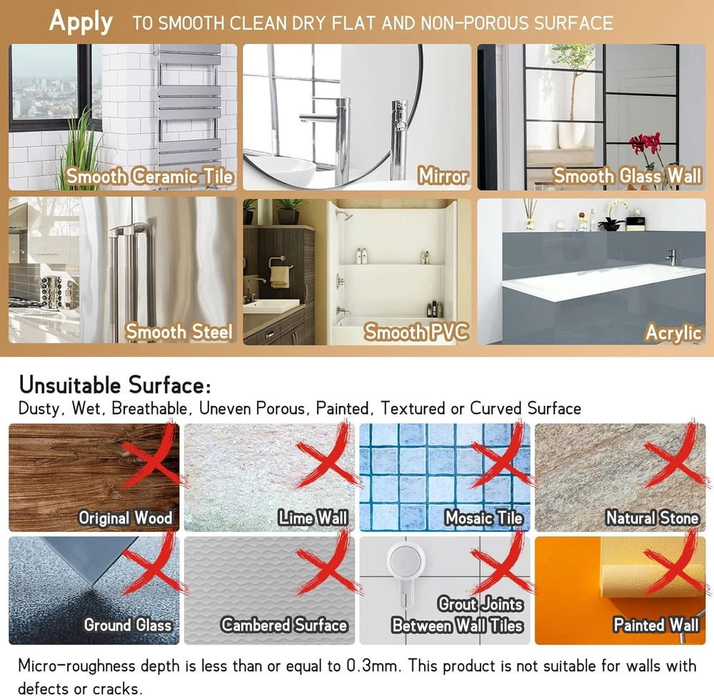 Shower Caddy Suction Cup Shower Shelf Suction Shower Basket Removable Powerful S
