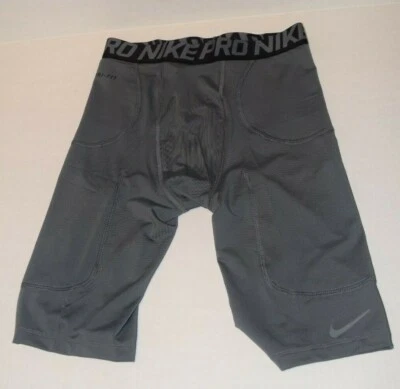 New NIKE Pro 5 Pocket Gray Football Compression Shorts - Men's Size m-4XL N WT