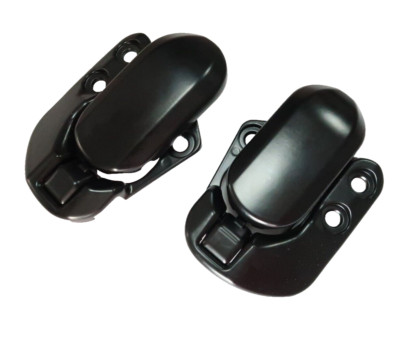 Left & Right Soft Top Roof Latch Lock Clamp Kit For 1990-2005 Mazda Miata Convertible – Black Anodized