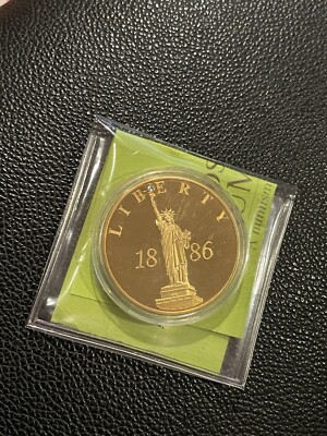 CHALLENGE COIN STATUE OF LIBERTY 1886 LIGHTING PATH TO FREEDOM FOR 130 ...