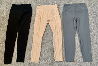 3 pair Leggings-age 11-13- American Eagle,Fabletics,90 Degree Reflex- small/med