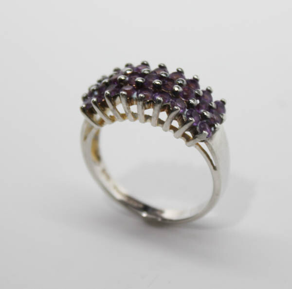 Dramatic Amethyst Sterling Silver Ring, Size 8.50… - image 3