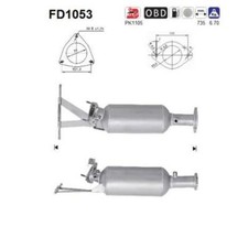 AS FD1053 Ruß-/Partikelfilter Abgasanlage für Volvo S60 I 384 V70 II 285