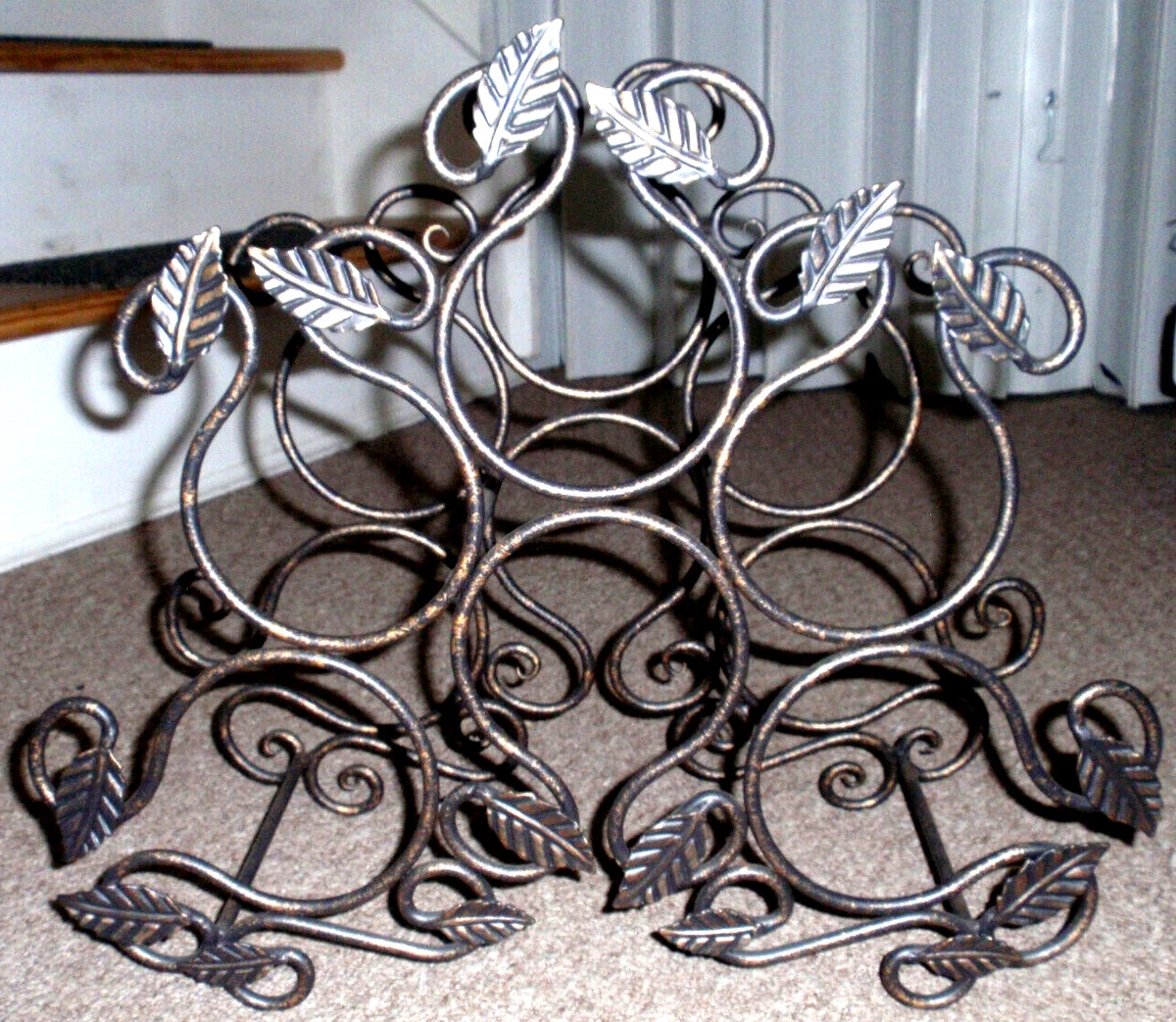 Wrought iron bottle holder new arrivals
