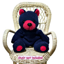 Vintage GMA Teddy Bear Plush Blue Pink 8 Inch Stuffed Animal Floppy Bean Bag Toy