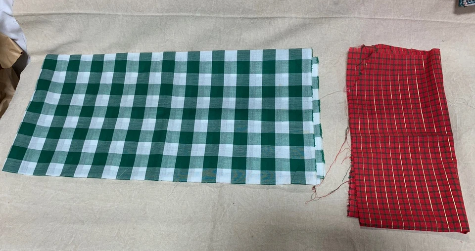 Holiday Christmas Bundle Vintage Tapestry And Fabric - Image 4 of 4