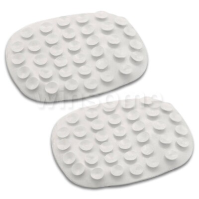 Set Pack 2 weißer Seifenhalter für Dusche Bad Küche rutschfest Sauggriff