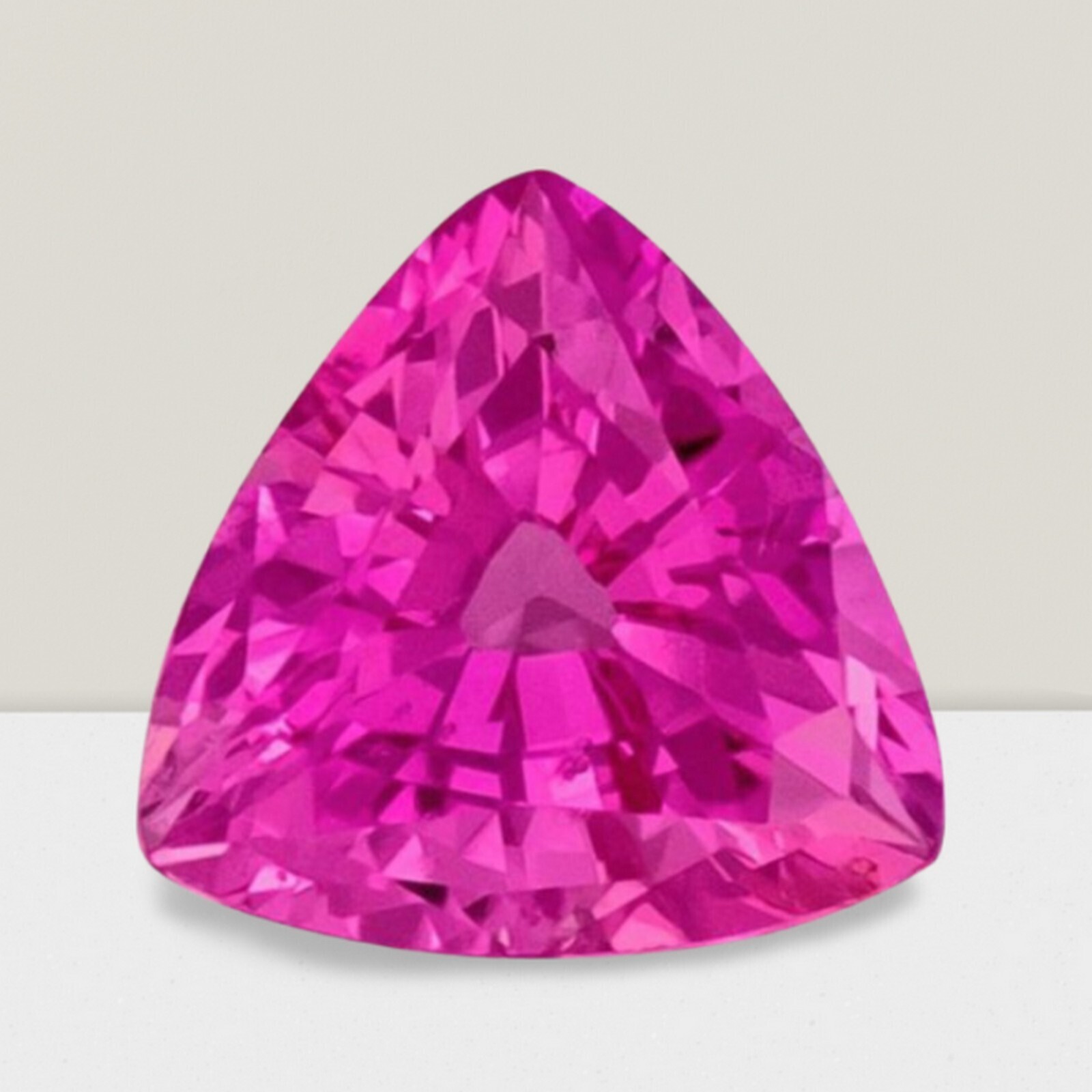 Pink Sapphire Trillion Cut 0.60 Ct 6mm Flawless Loose Gemstone  