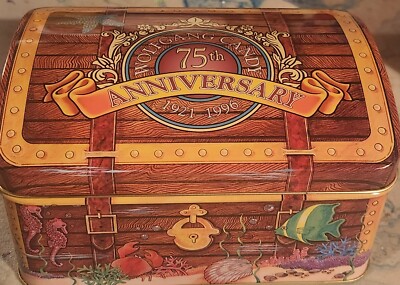 Wolfgang Candy Tin Box 75th Anniversary Dome Top  1996 