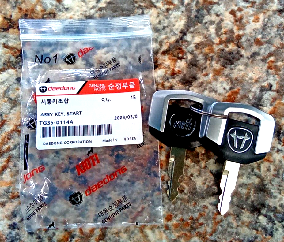 New Genuine OEM KIOTI Tractor TG35-0114A Starter Switch Keys