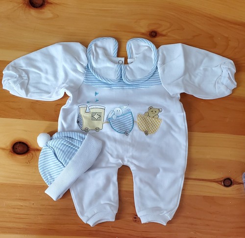 Neuer entzückender Strampler mit Mütze Set für 19-21 Zoll Puppen. Reborns auch! - Bild 1 von 3