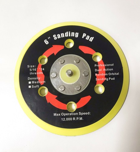 PLATORELLO DISCO 6 FORI A STRAPPO 150 mm PER LEVIGATRICE ROTORBITALE 6 POLLICI  - Foto 1 di 2