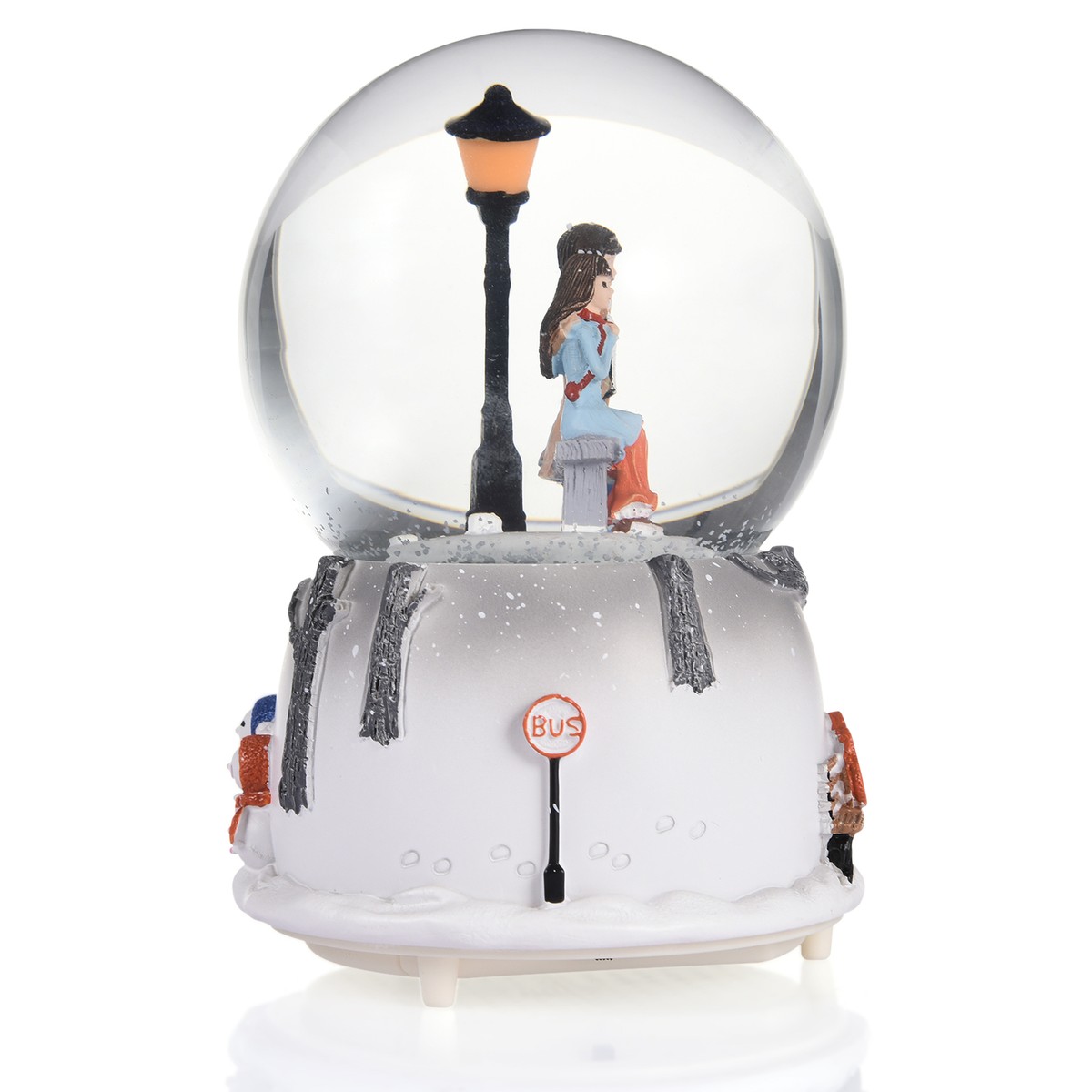 Boule à Neige Romantique Gothique Couple De Mariés Squelettes - Love Never Dies - Décoration 13,5 Cm Saint-Valentin