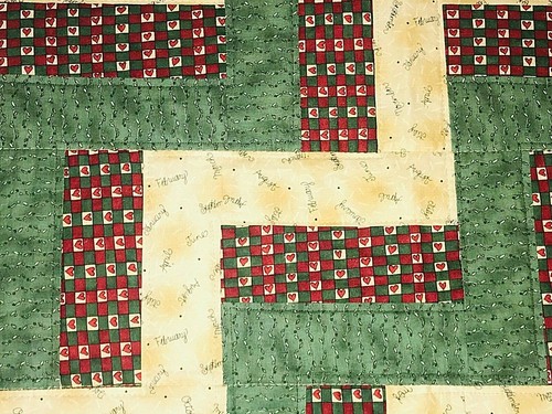 2003 Handmade Quilt Split Rail Fence Quilt 44" x 40" - Picture 10 of 12