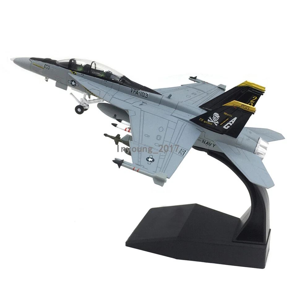 1/100 US McDonnell Douglas F/A-18F Super Hornet Fighter Diecast Airplane Model - Image 3 of 4