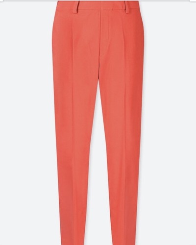 Uniqlo Women's Orange Satin Ankle Pants 