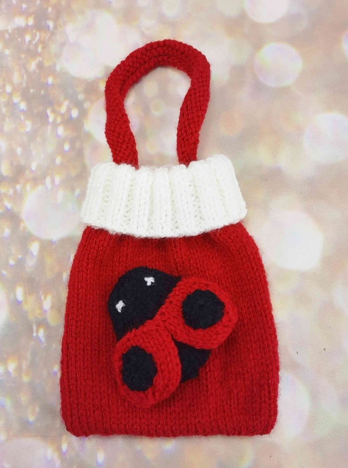 New Knitting Pattern Ladybird Gift Bag  Knitting by Post Original New A5 Leaflet - Image 3 of 4