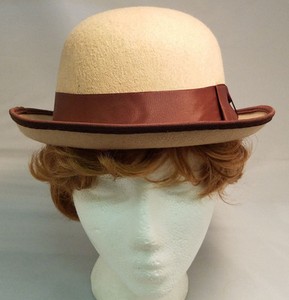 tan derby hat
