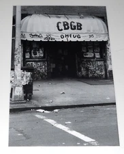 CBGB OMFUG NYC 1980's PUNK Palace b/w Poster 19" x 13" Ramones, Blondie, Clash