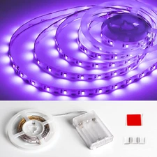 Battery Operated Black Lights,6.6Ft 120 LED Flexible Black Light Battery Operate