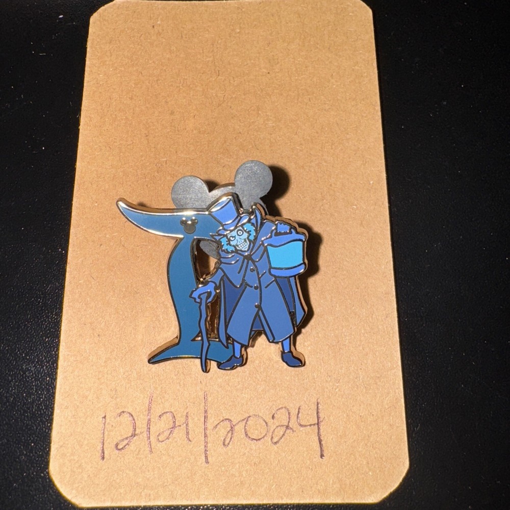 RARE Disney Hatbox Ghost Disneyland D Hidden Mickey 2024 CHASER Pin